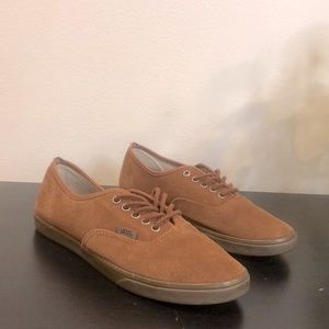 Vans Authentic Women's Low Top Suede Lace Up Sneakers Desert Brown Women’s 8.5